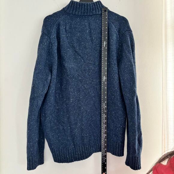 Untuckit Vangone Wool Blend Sweater Mens XL 1/4 Button Lambs Wool Blend - Picture 4 of 10